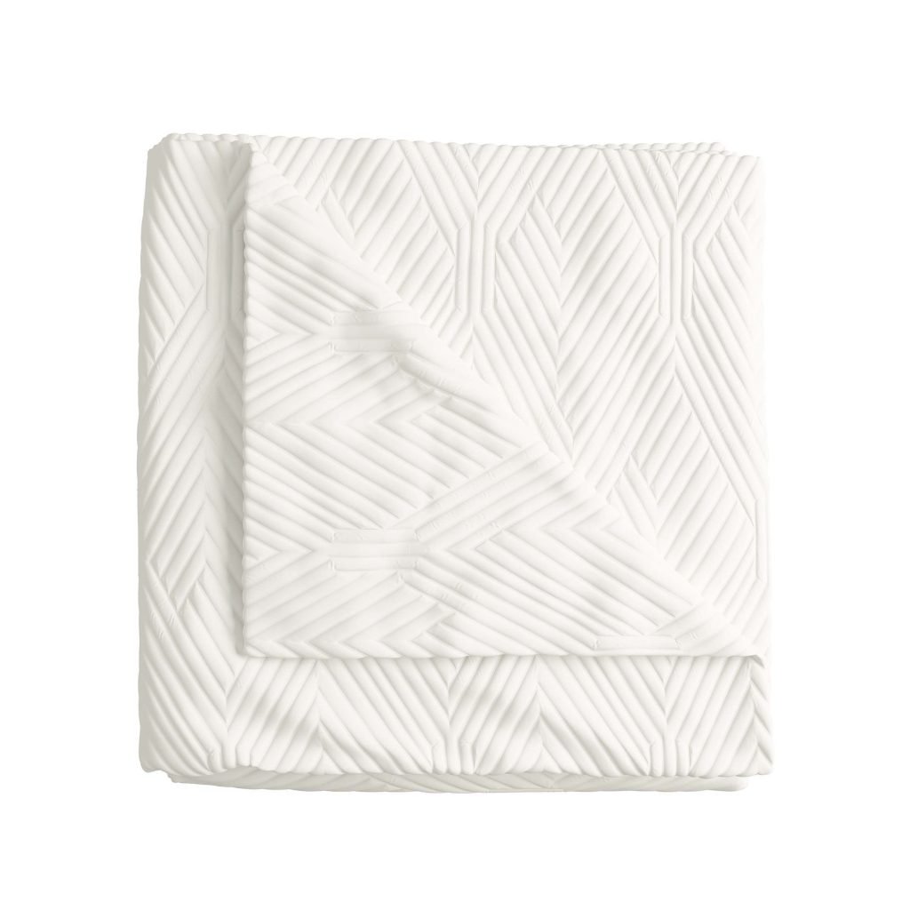 Bedeck of Belfast Azora Quilted Throw, Chambray