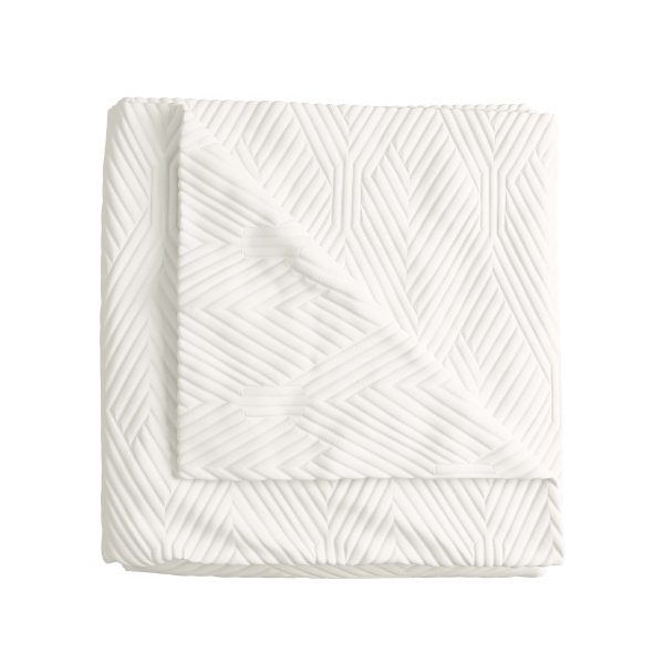Bedeck of Belfast Azora Quilted Throw Chambray | Bed Sava