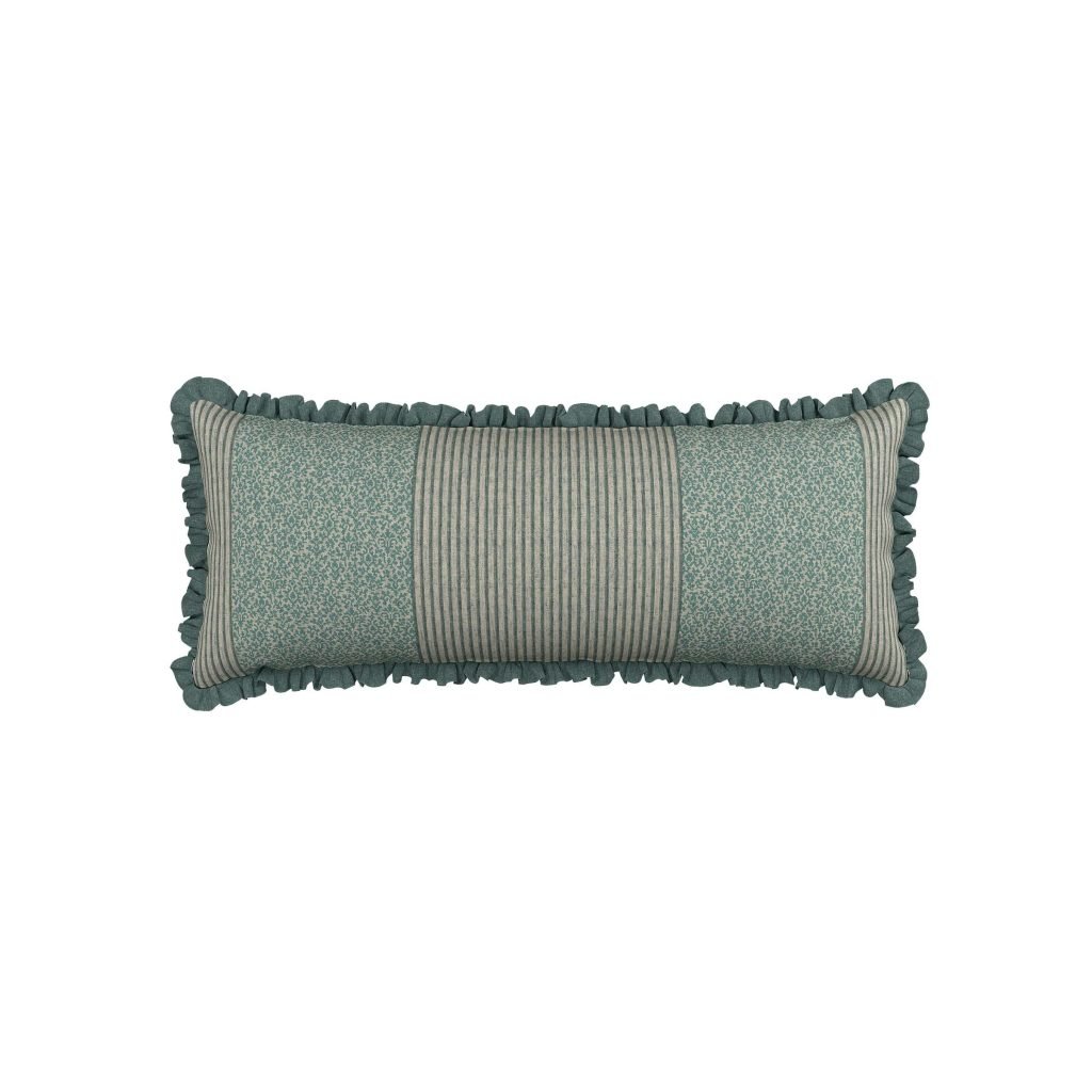 Bedeck of Belfast Clarence Cushion 80cm x 30cm, Celadon