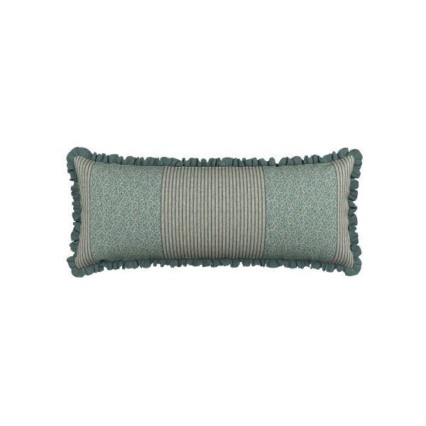 Bedeck of Belfast Clarence Cushion 80cm x 30cm Celadon | Bed Sava