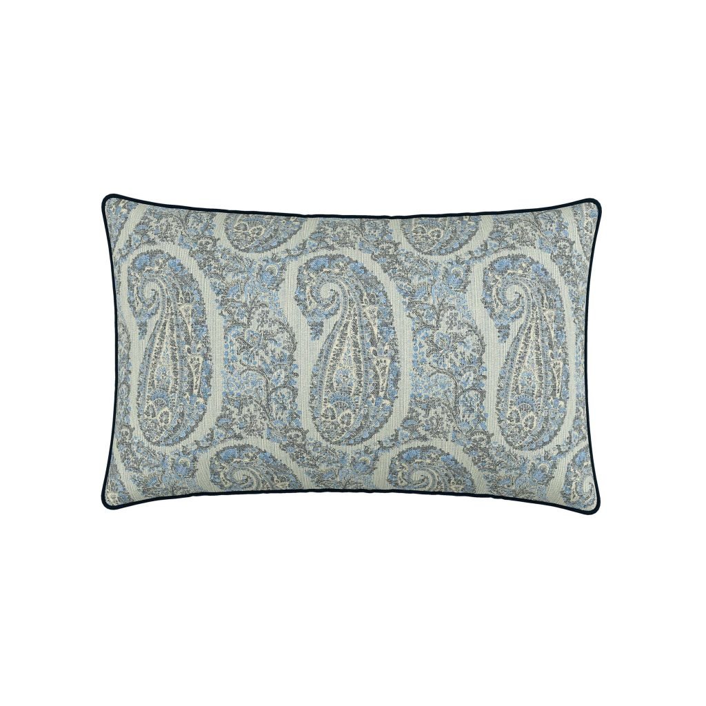 Bedeck of Belfast Delphine Cushion 70cm x 40cm, Chambray Blue