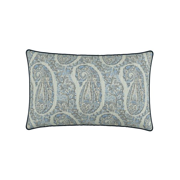 Bedeck of Belfast Delphine Cushion 70cm x 40cm Chambray Blue | Bed Sava