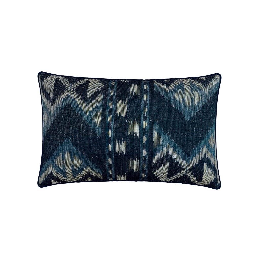Bedeck of Belfast Dhaka Cushion 70cm x 40cm, Blue