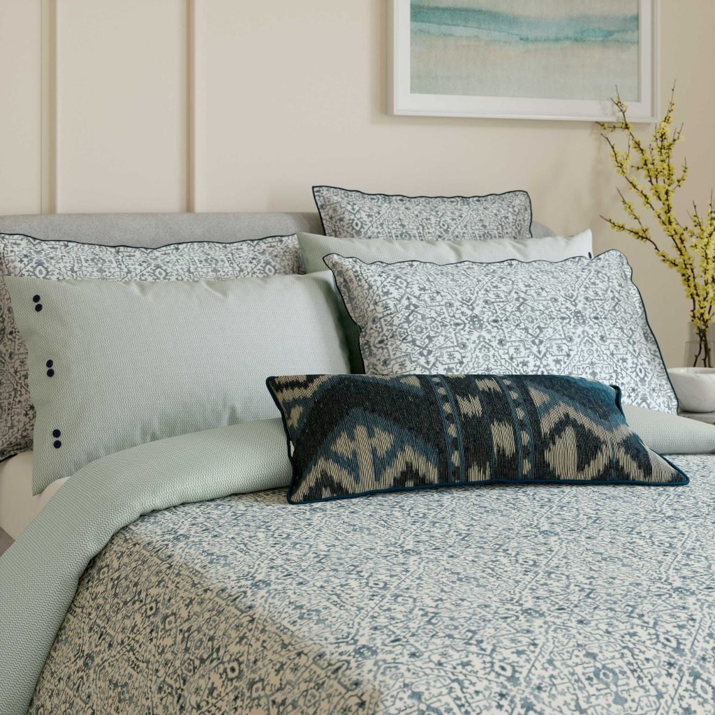 Bedeck of Belfast Dhaka Single Duvet Cover Set, Blue
