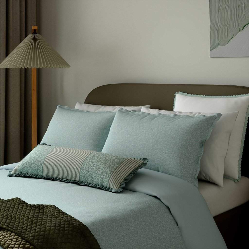 Bedeck of Belfast Emmy Kingsize Duvet Cover Set, Duck Egg