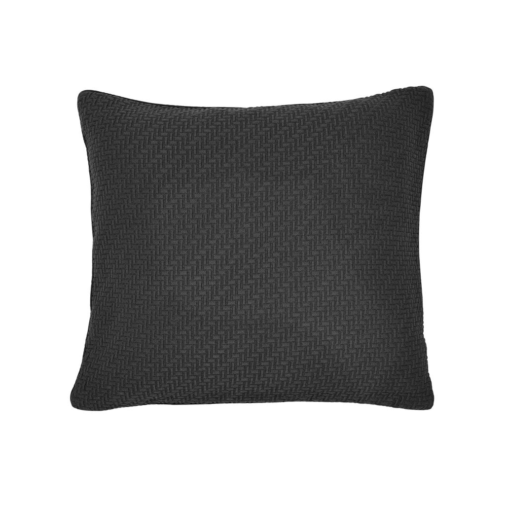 Bedeck of Belfast Fine Linens Andaz Cushion 50cm x 50cm, Charcoal