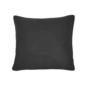 Bedeck of Belfast Fine Linens Andaz Cushion 50cm x 50cm Charcoal | Bed Sava