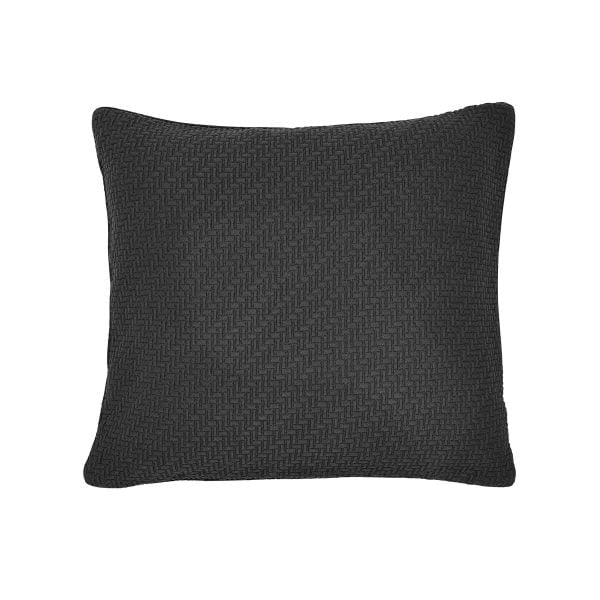 Bedeck of Belfast Fine Linens Andaz Cushion 50cm x 50cm Charcoal | Bed Sava