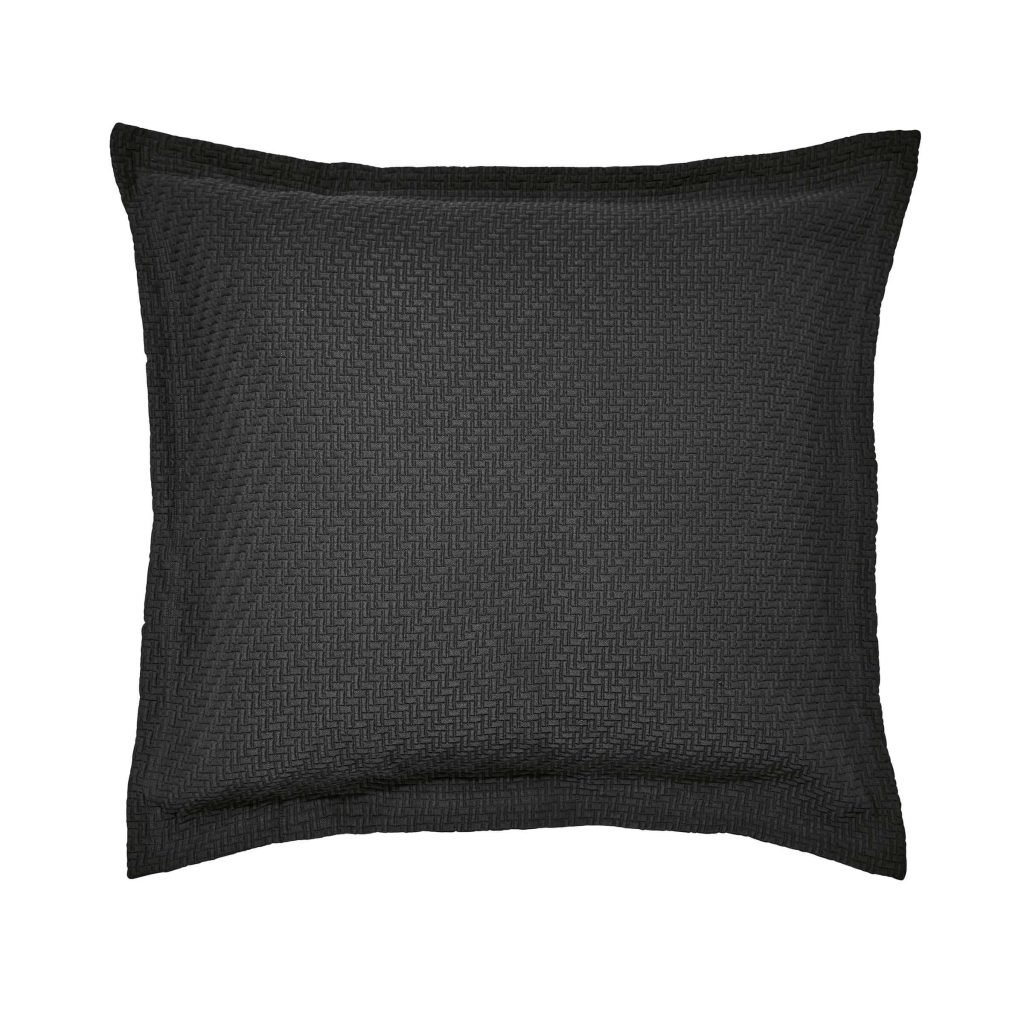 Bedeck of Belfast Fine Linens Andaz Sham Pillowcase, Charcoal
