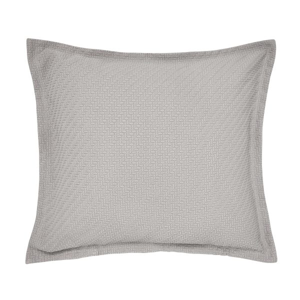 Bedeck of Belfast Fine Linens Andaz Sham Pillowcase Silver | Bed Sava