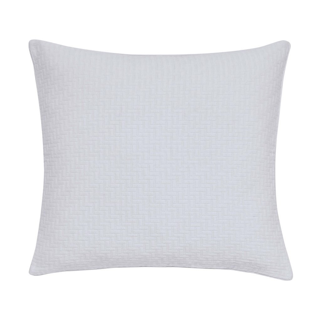 Bedeck of Belfast Fine Linens Andaz Cushion 50cm x 50cm, White