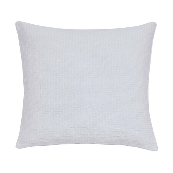 Bedeck of Belfast Fine Linens Andaz Cushion 50cm x 50cm White | Bed Sava