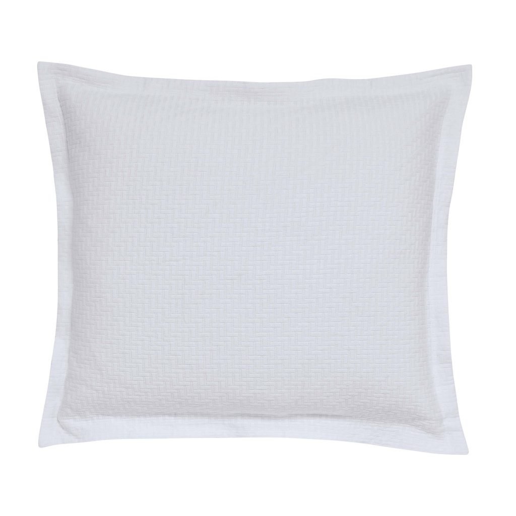 Bedeck of Belfast Fine Linens Andaz Sham Pillowcase, White
