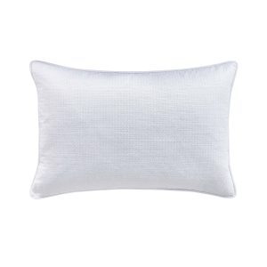 Bedeck of Belfast Fine Linens Kham Cushion 40cm x 60cm White | Bed Sava