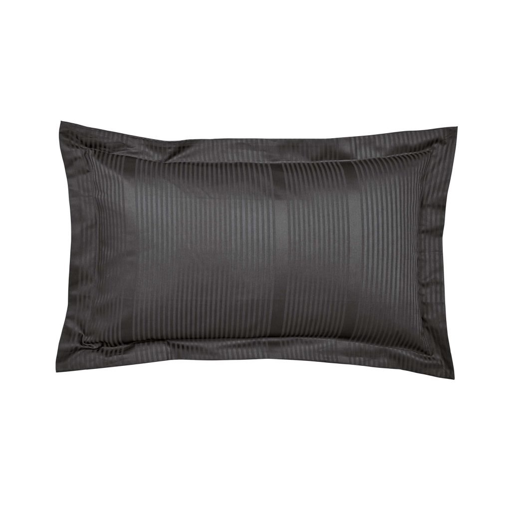 Bedeck of Belfast Fine Linens Mansa Oxford Pillowcase, Charcoal