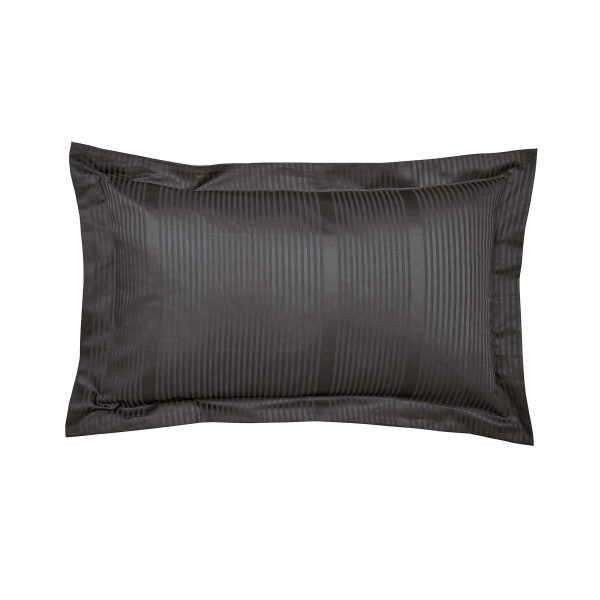 Bedeck of Belfast Fine Linens Mansa Oxford Pillowcase Charcoal | Bed Sava