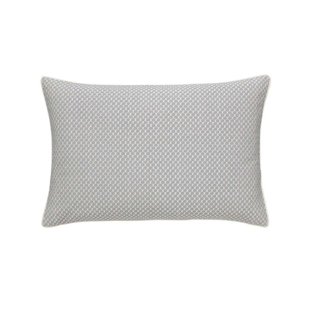 Bedeck of Belfast Fine Linens Tahra Cushion 40cm x 60cm, Silver