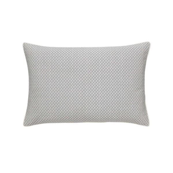 Bedeck of Belfast Fine Linens Tahra Cushion 40cm x 60cm Silver | Bed Sava