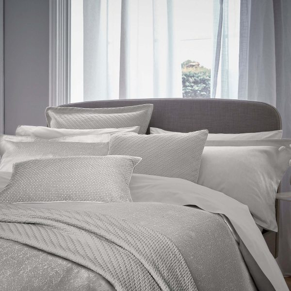 Bedeck of Belfast Fine Linens Tahra Super Kingsize Duvet Cover Silver | Bed Sava