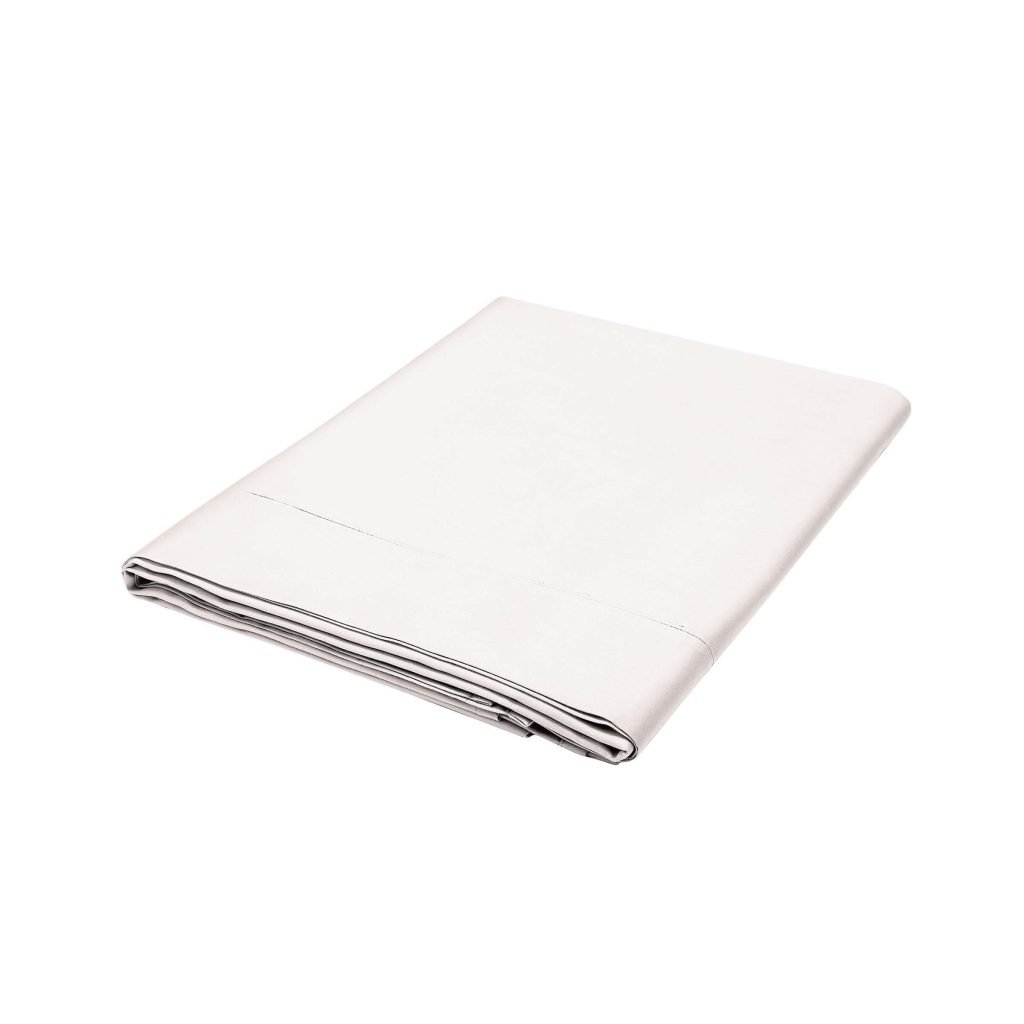 Bedeck of Belfast Fine Linens 1000 Thread Count Egyptian Cotton Double Flat Sheet, Chalk