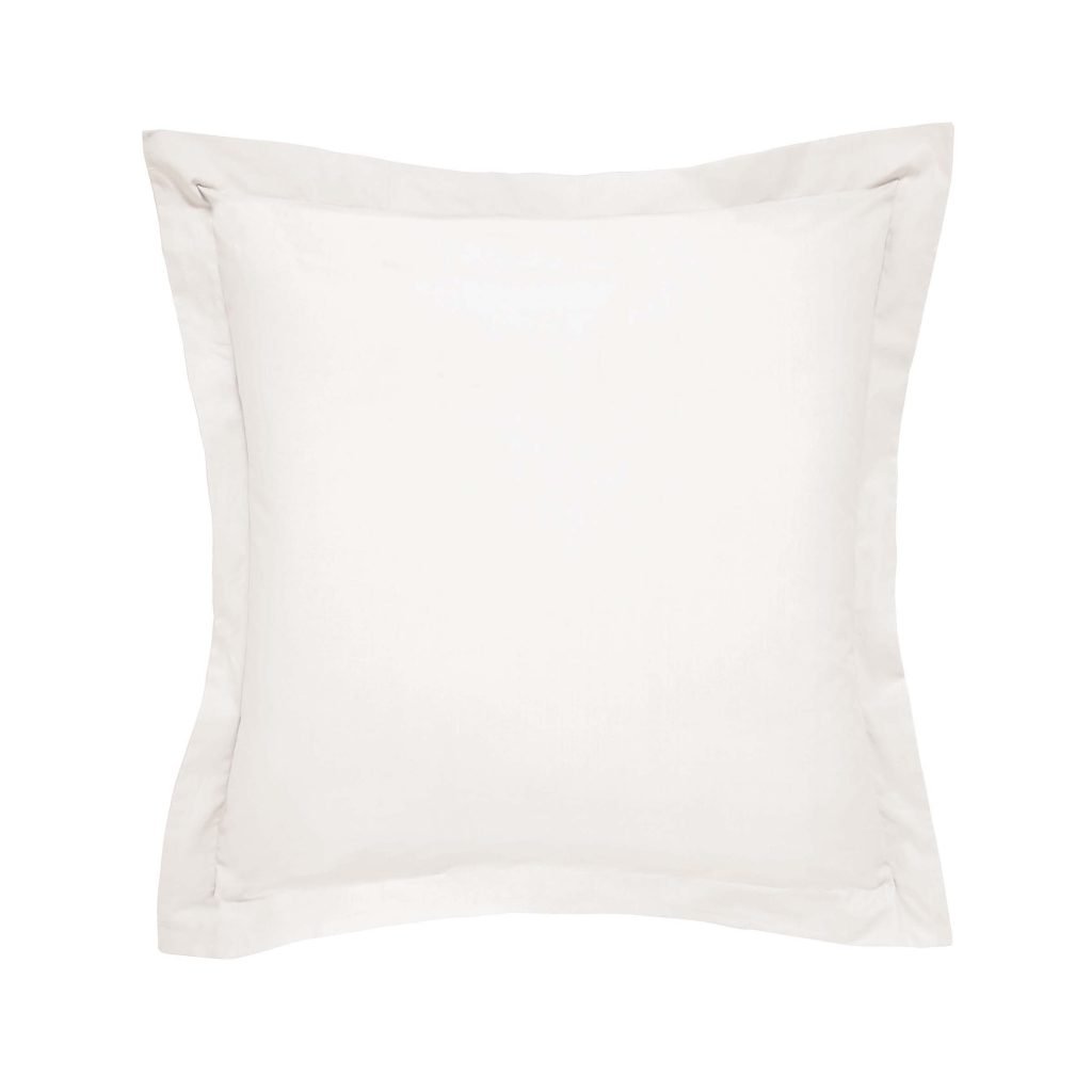 Bedeck of Belfast Fine Linens 1000 Thread Count Egyptian Cotton Square Oxford Pillowcase, Chalk