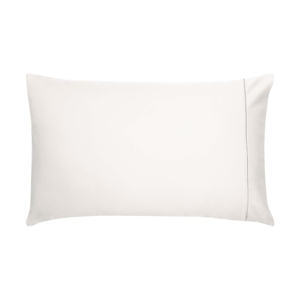 Bedeck of Belfast Fine Linens 1000 Thread Count Egyptian Cotton Standard Pillowcase, Chalk