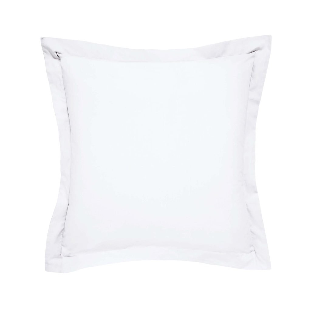 Bedeck of Belfast Fine Linens 1000 Thread Count Egyptian Cotton Square Oxford Pillowcase, White