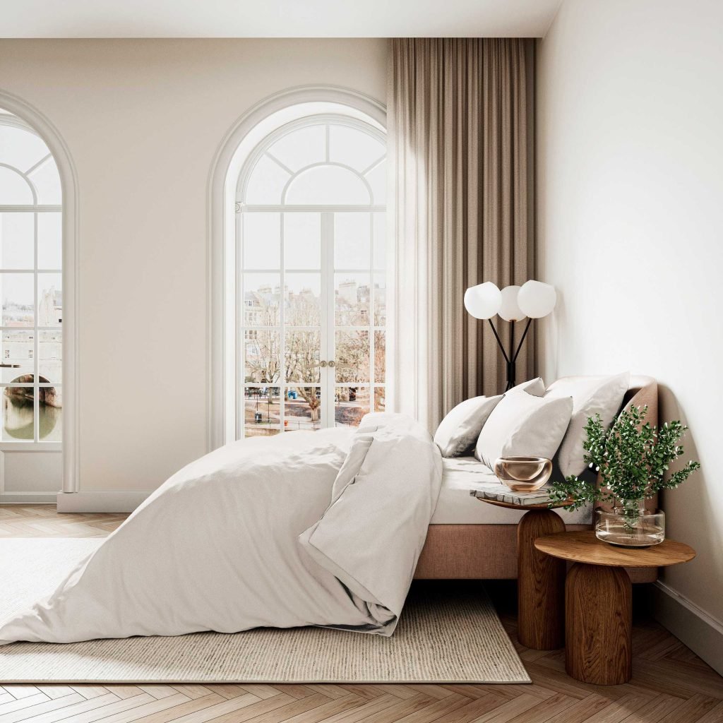 Bedeck of Belfast Fine Linens 400 Thread Count Sateen Plain Dye Double Duvet Cover Set, Chalk