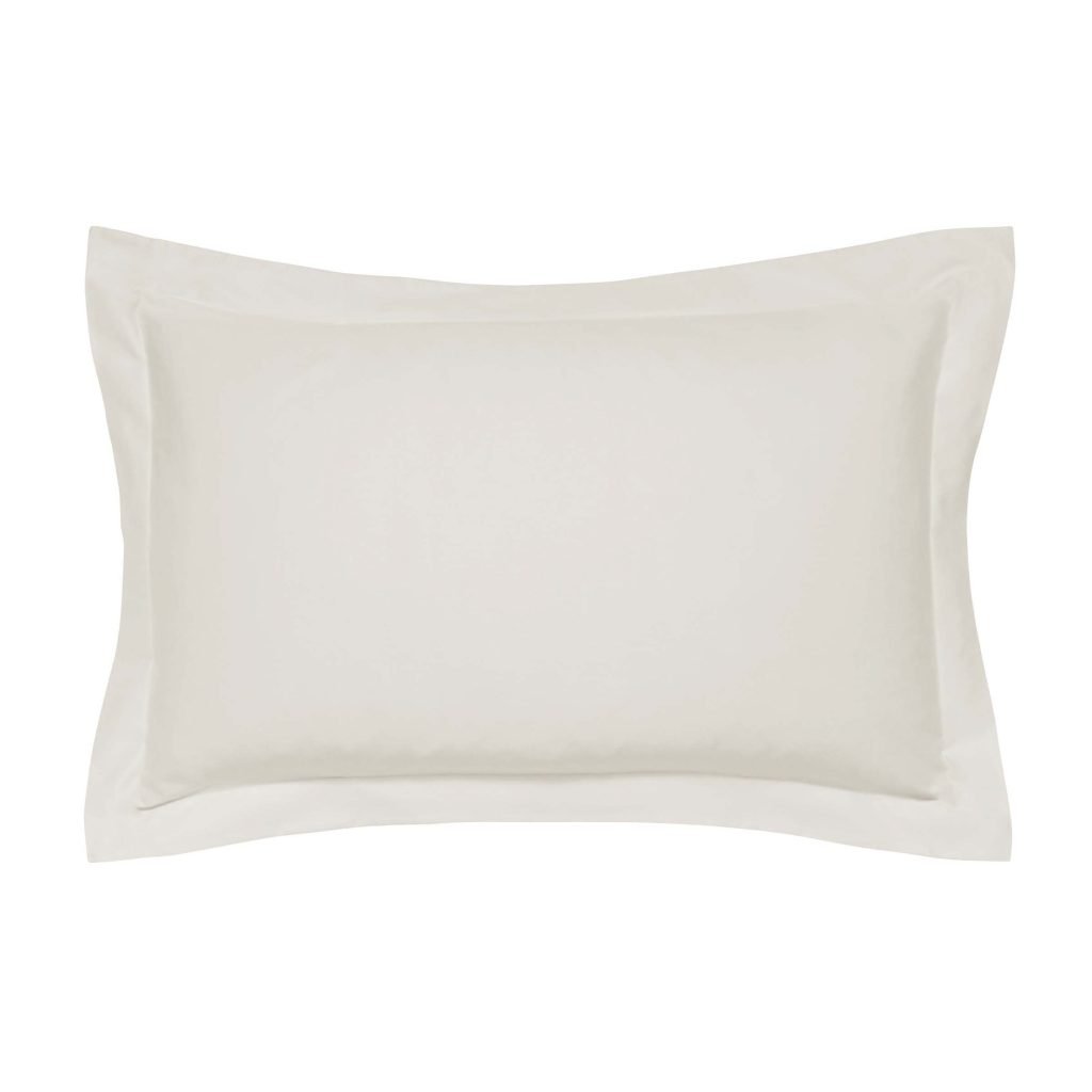 Bedeck of Belfast Fine Linens 600 Thread Count Egyptian Cotton Oxford Pillowcase, Cashmere