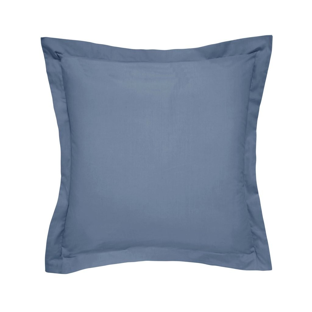 Bedeck of Belfast Fine Linens 300 Thread Count Egyptian Cotton Square Oxford Pillowcase, Denim
