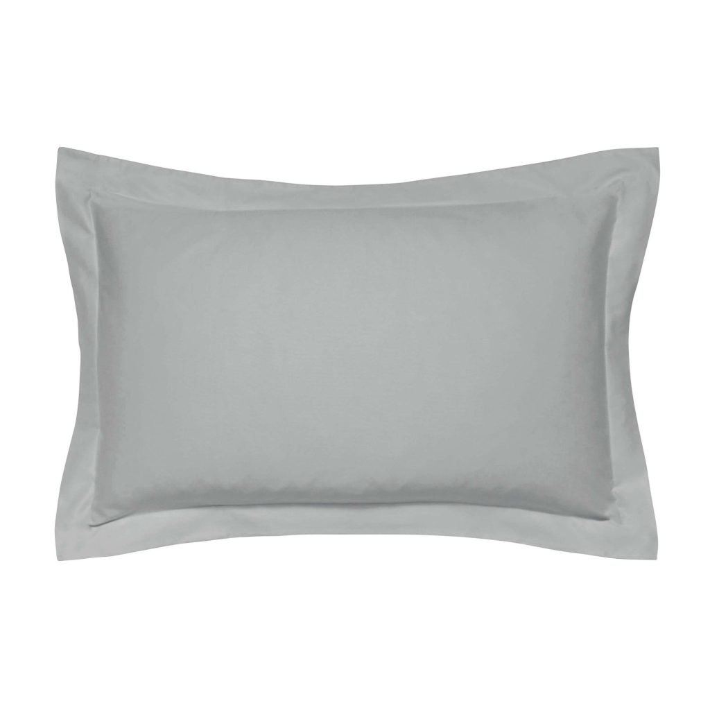 Bedeck of Belfast Fine Linens 600 Thread Count Egyptian Cotton Oxford Pillowcase, Grey