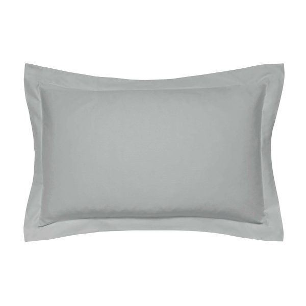 Bedeck of Belfast Fine Linens 600 Thread Count Egyptian Cotton Oxford Pillowcase Grey | Bed Sava