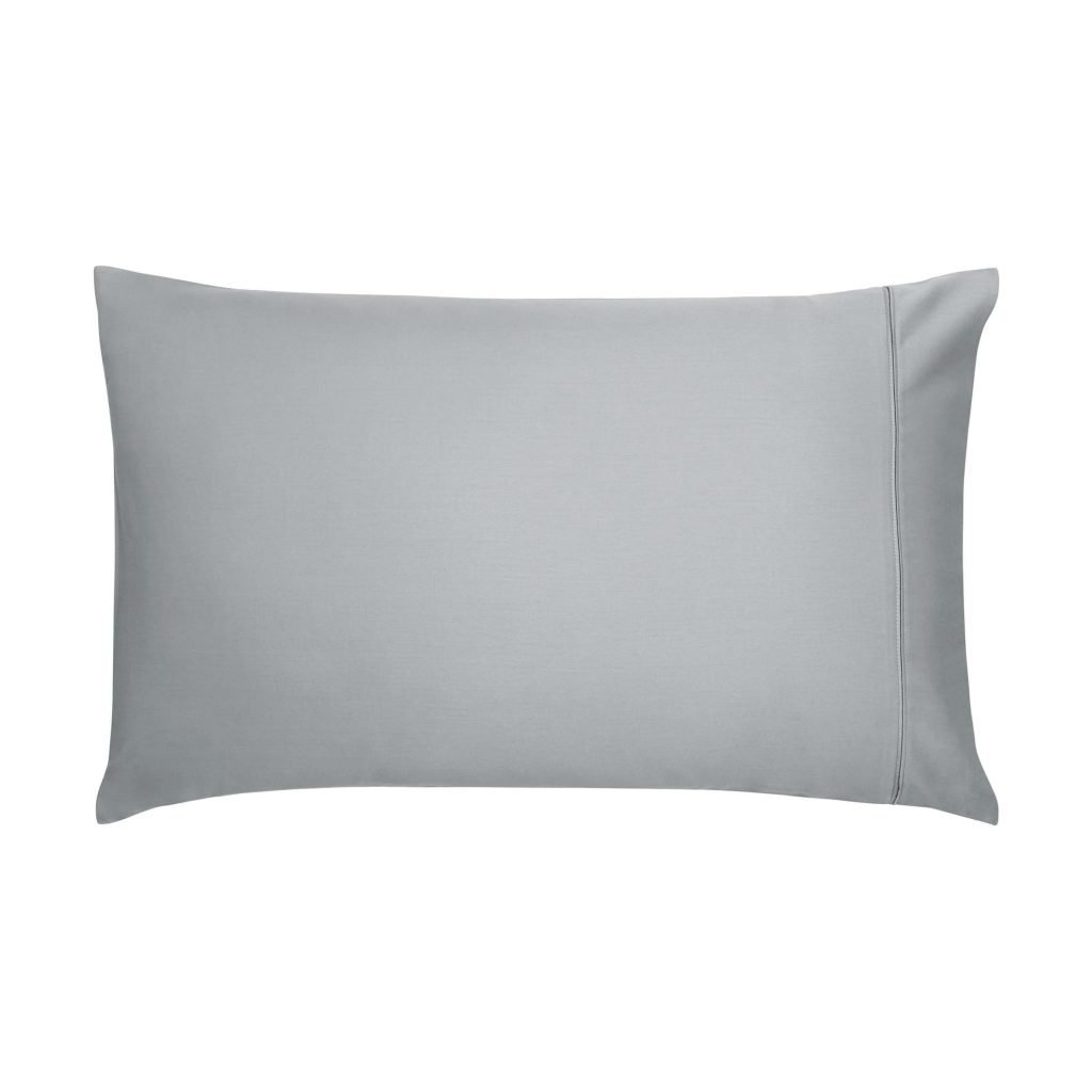 Bedeck of Belfast Fine Linens 600 Thread Count Egyptian Cotton Standard Pillowcase, Grey