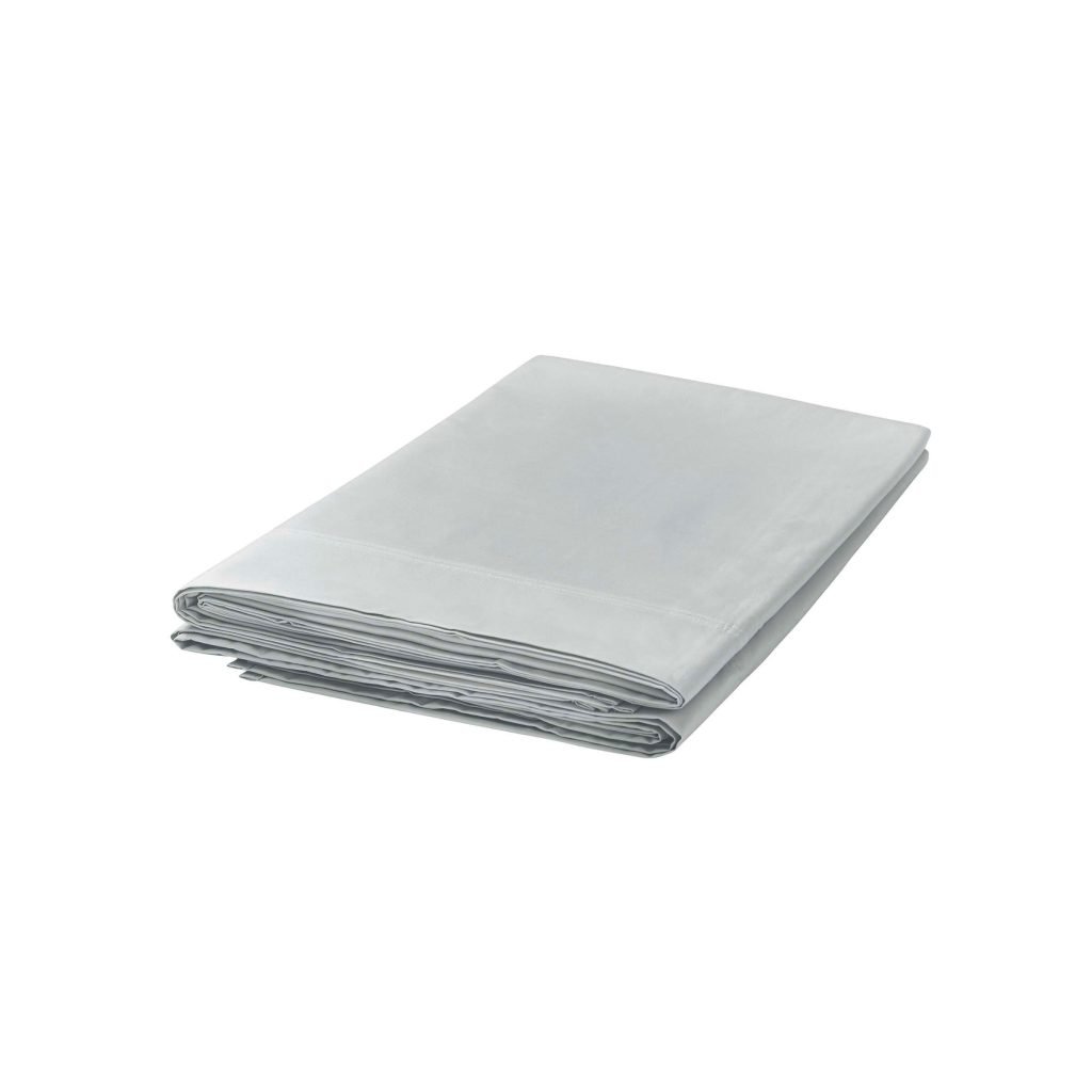 Bedeck of Belfast Fine Linens 300 Thread Count Egyptian Cotton Single Flat Sheet, Silver