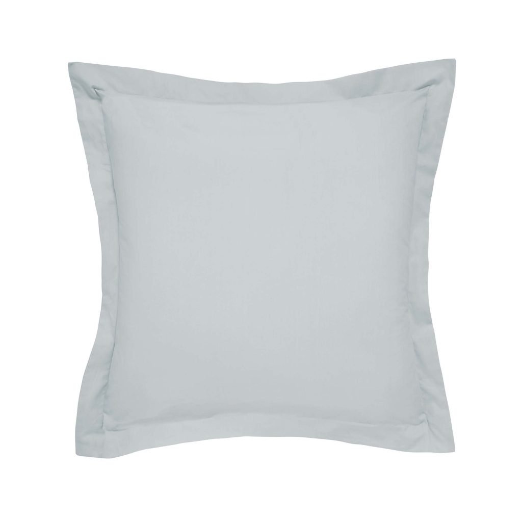Bedeck of Belfast Fine Linens 300 Thread Count Egyptian Cotton Square Oxford Pillowcase, Silver