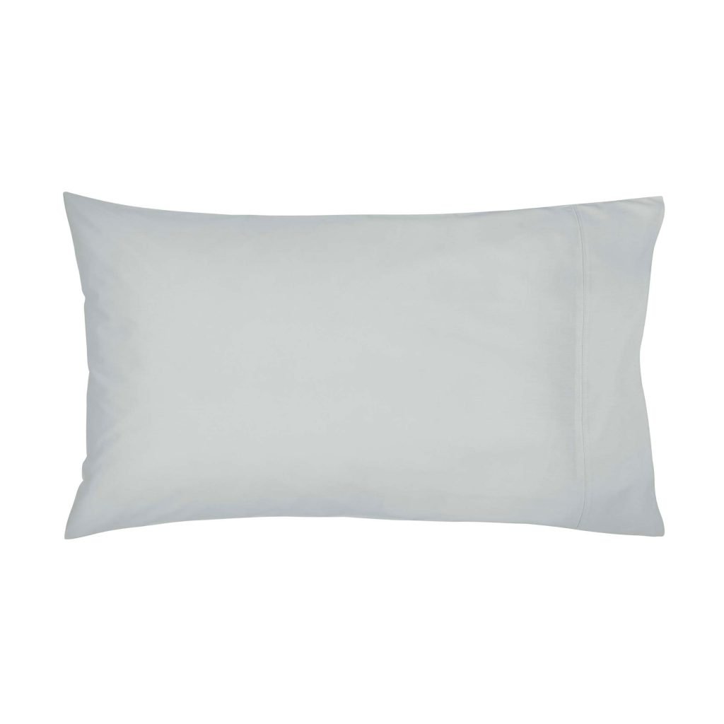 Bedeck of Belfast Fine Linens 300 Thread Count Egyptian Cotton Standard Pillowcase, Silver