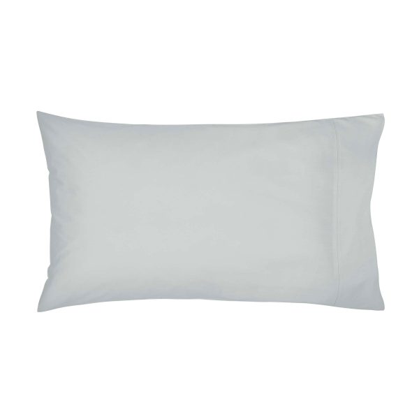 Bedeck of Belfast Fine Linens 300 Thread Count Egyptian Cotton Standard Pillowcase Silver | Bed Sava