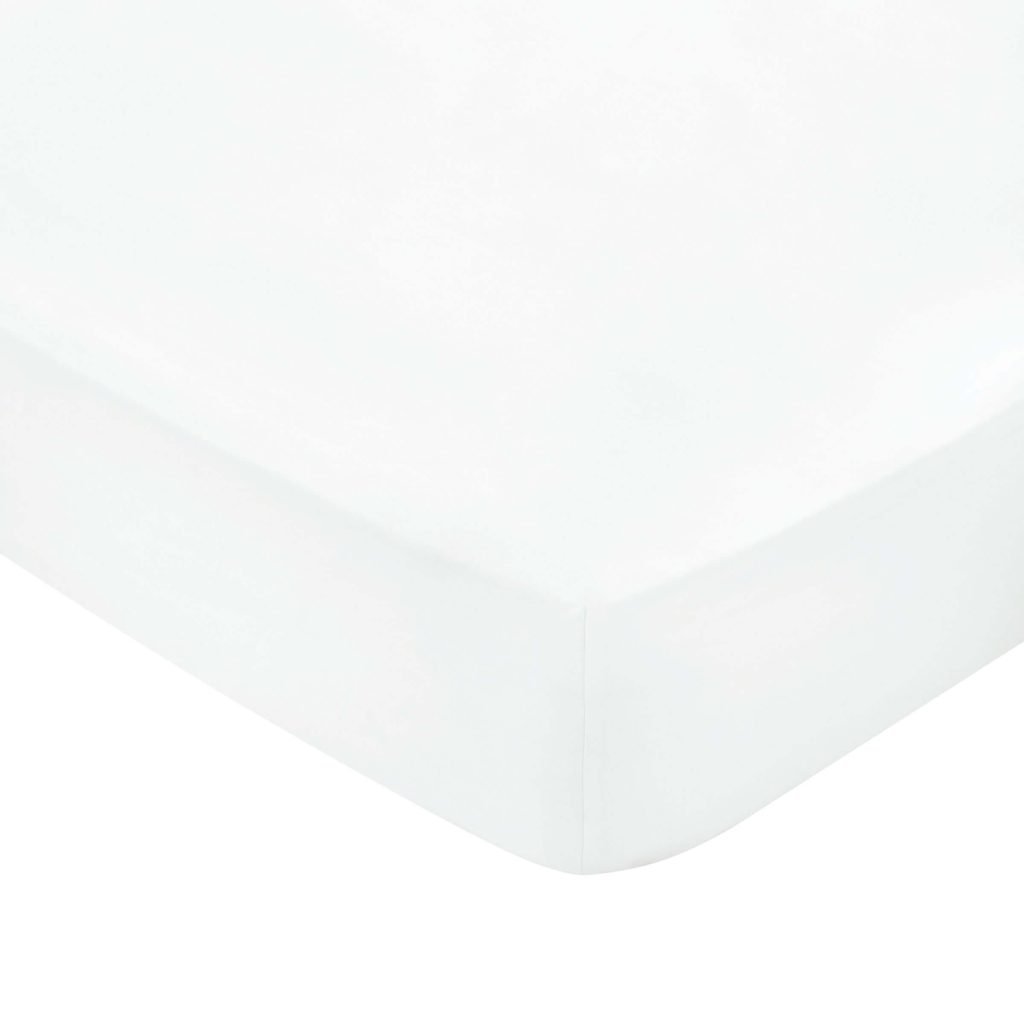 Bedeck of Belfast Fine Linens 600 Thread Count Egyptian Cotton Single Fitted Sheet, White