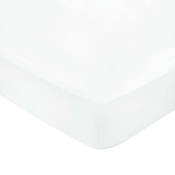 Bedeck of Belfast Fine Linens 600 Thread Count Egyptian Cotton Single Fitted Sheet White | Bed Sava