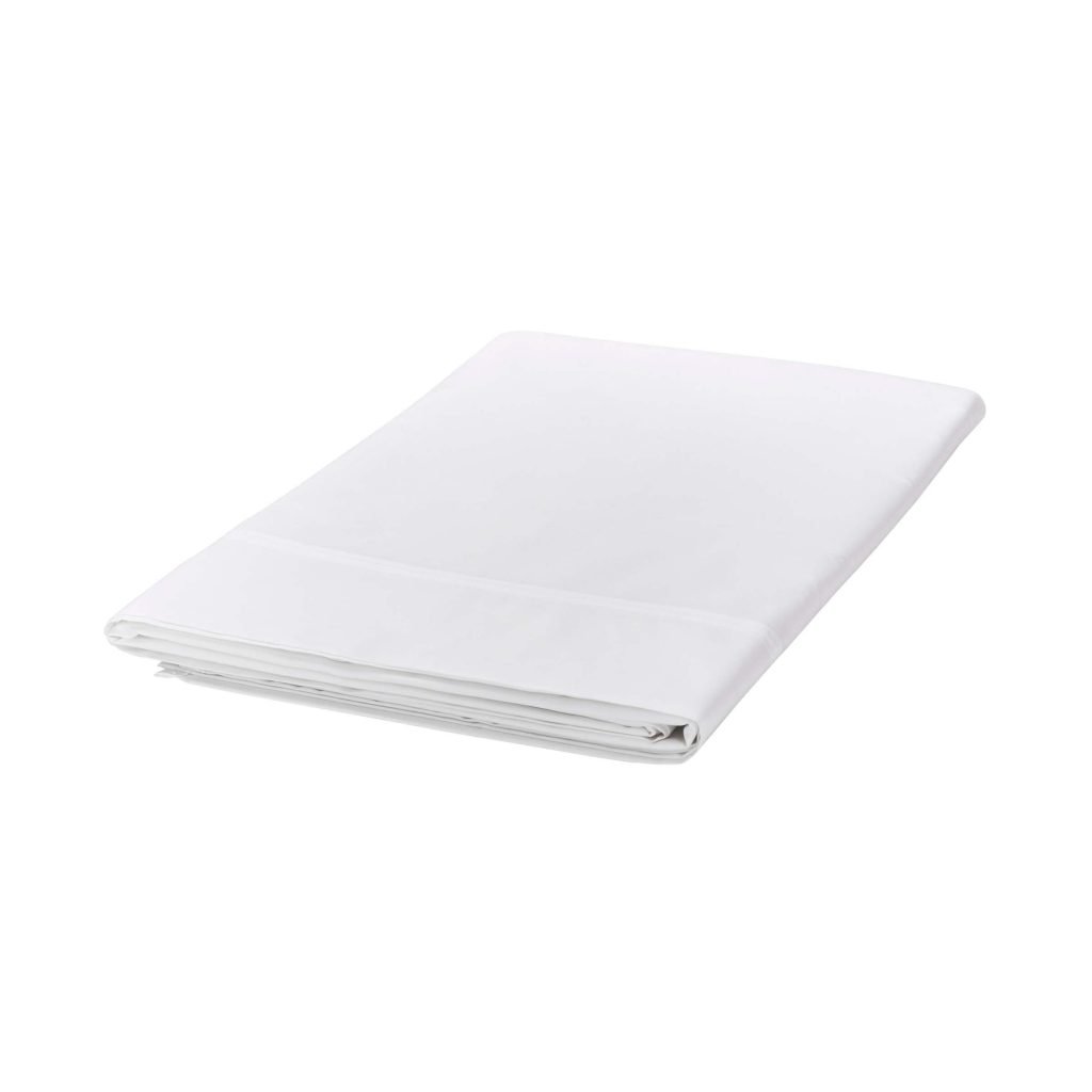 Bedeck of Belfast Fine Linens 300 Thread Count Egyptian Cotton Kingsize Flat Sheet, White