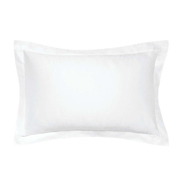 Bedeck of Belfast Fine Linens 600 Thread Count Egyptian Cotton Oxford Pillowcase White | Bed Sava