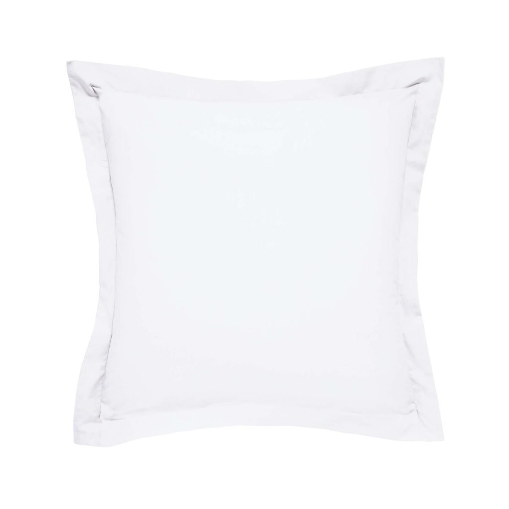 Bedeck of Belfast Fine Linens 600 Thread Count Egyptian Cotton Square Oxford Pillowcase, White