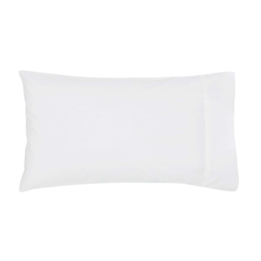 Bedeck of Belfast Fine Linens 300 Thread Count Egyptian Cotton Standard Pillowcase, White