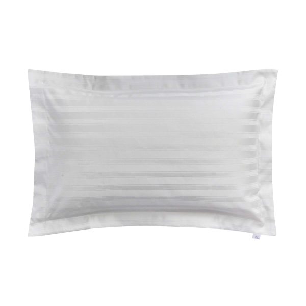 Bedeck of Belfast Fine Linens Adan Oxford Pillowcase Silver | Bed Sava