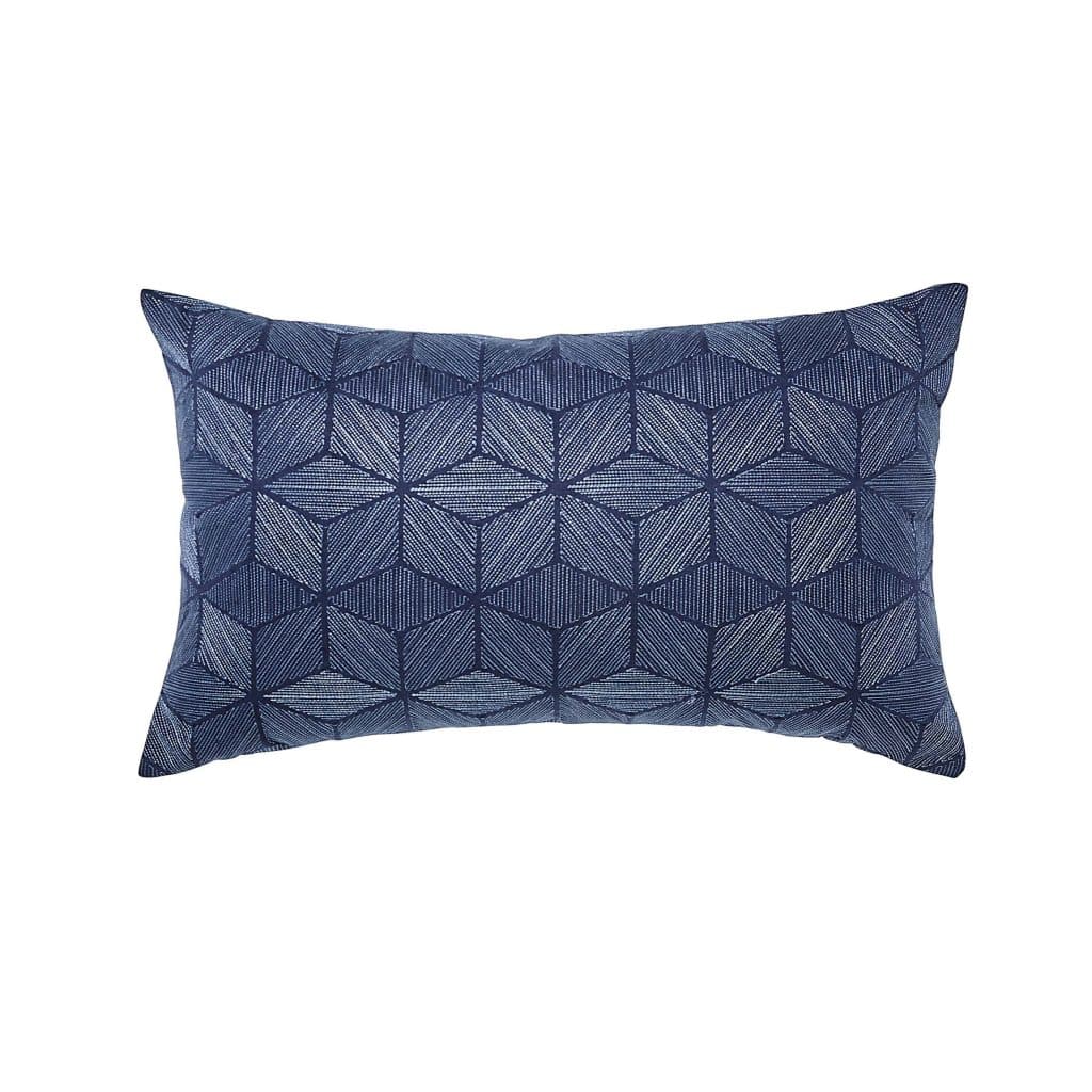 Bedeck of Belfast Fine Linens Osaka Cushion 40cm x 60cm, Midnight