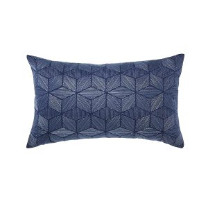 Bedeck of Belfast Fine Linens Osaka Cushion 40cm x 60cm Midnight | Bed Sava