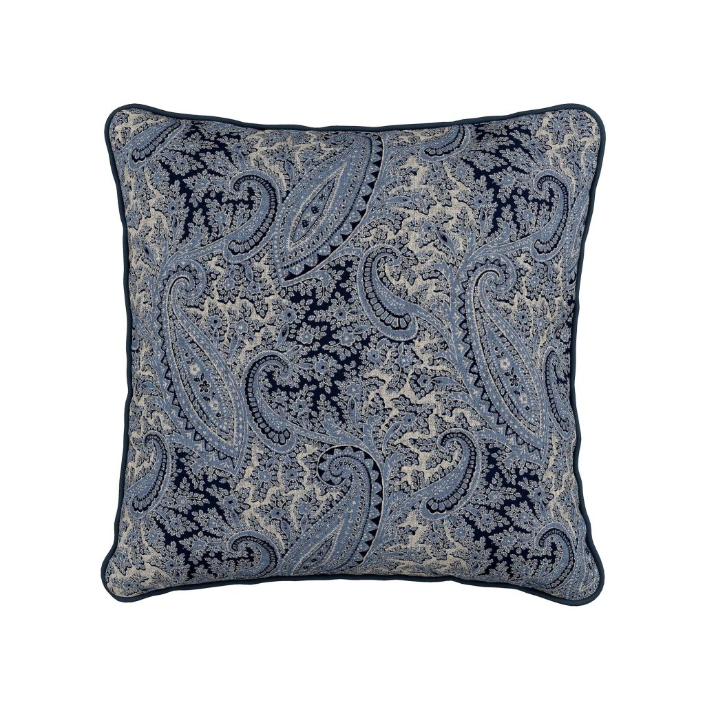 Bedeck of Belfast Freya Cushion 50cm x 50cm, Midnight Blue