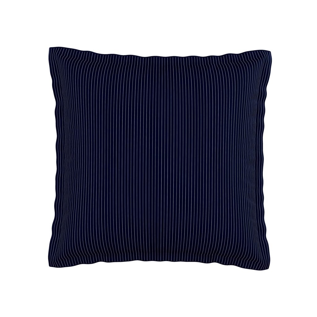 Bedeck of Belfast Freya Pair of Square Oxford Pillowcase, Midnight Blue