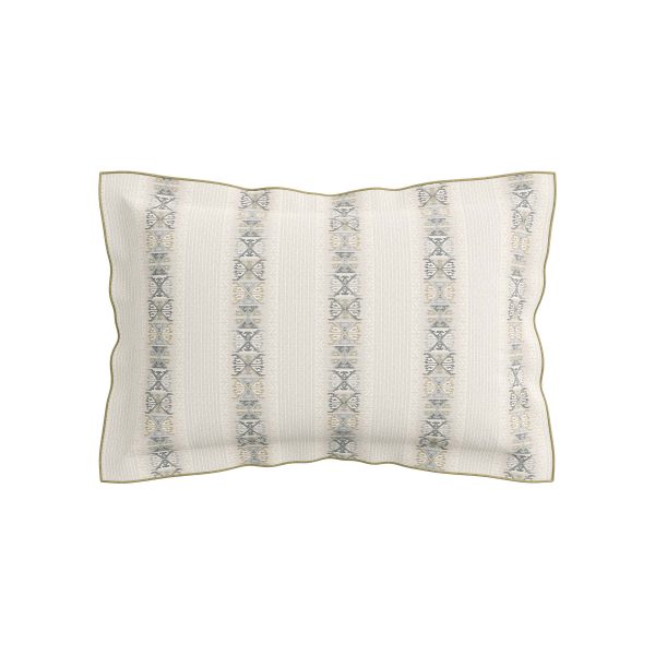 Bedeck of Belfast Hemma Oxford Pillowcase LinenChartreuse | Bed Sava