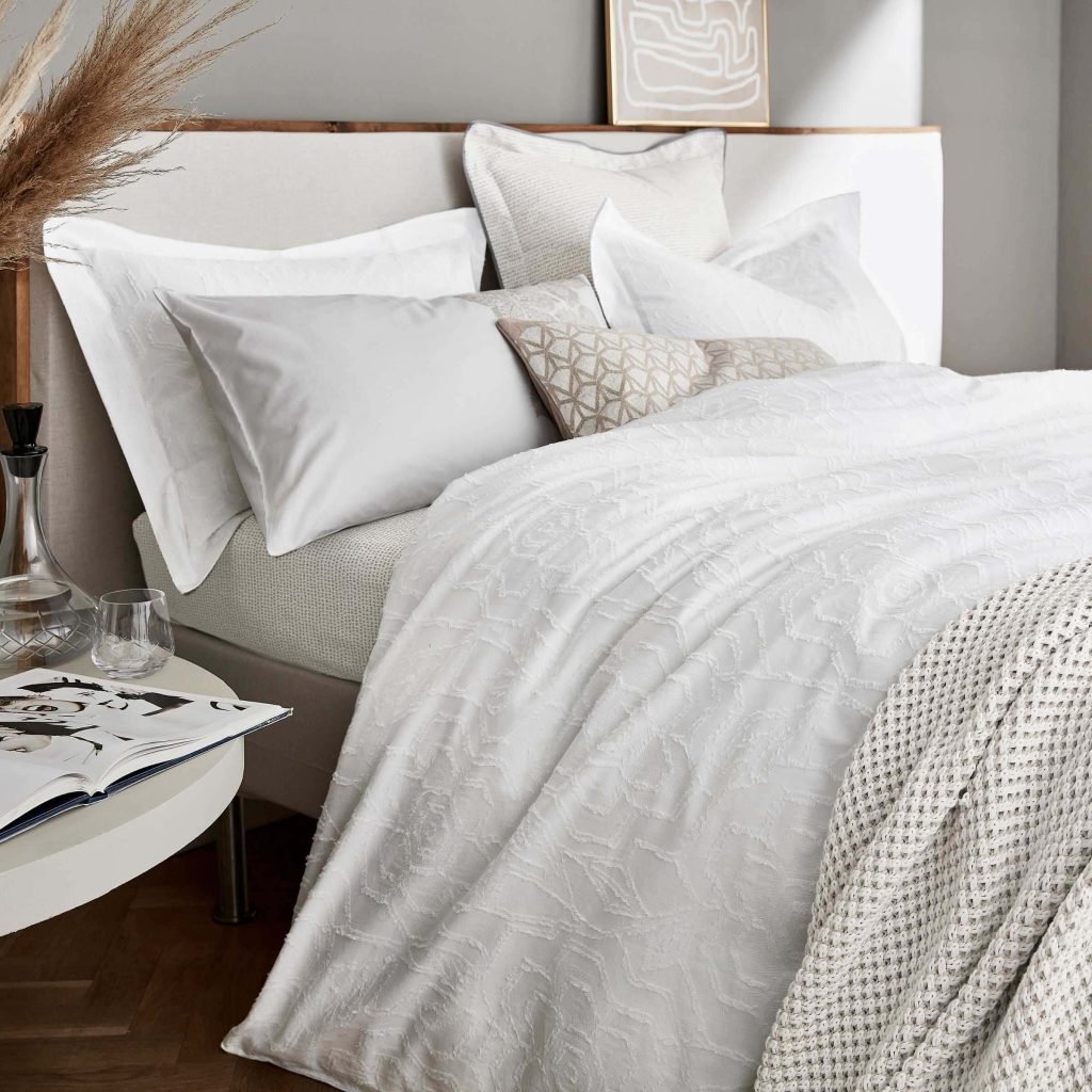 Bedeck Of Belfast Kali Kingsize Duvet Cover, White
